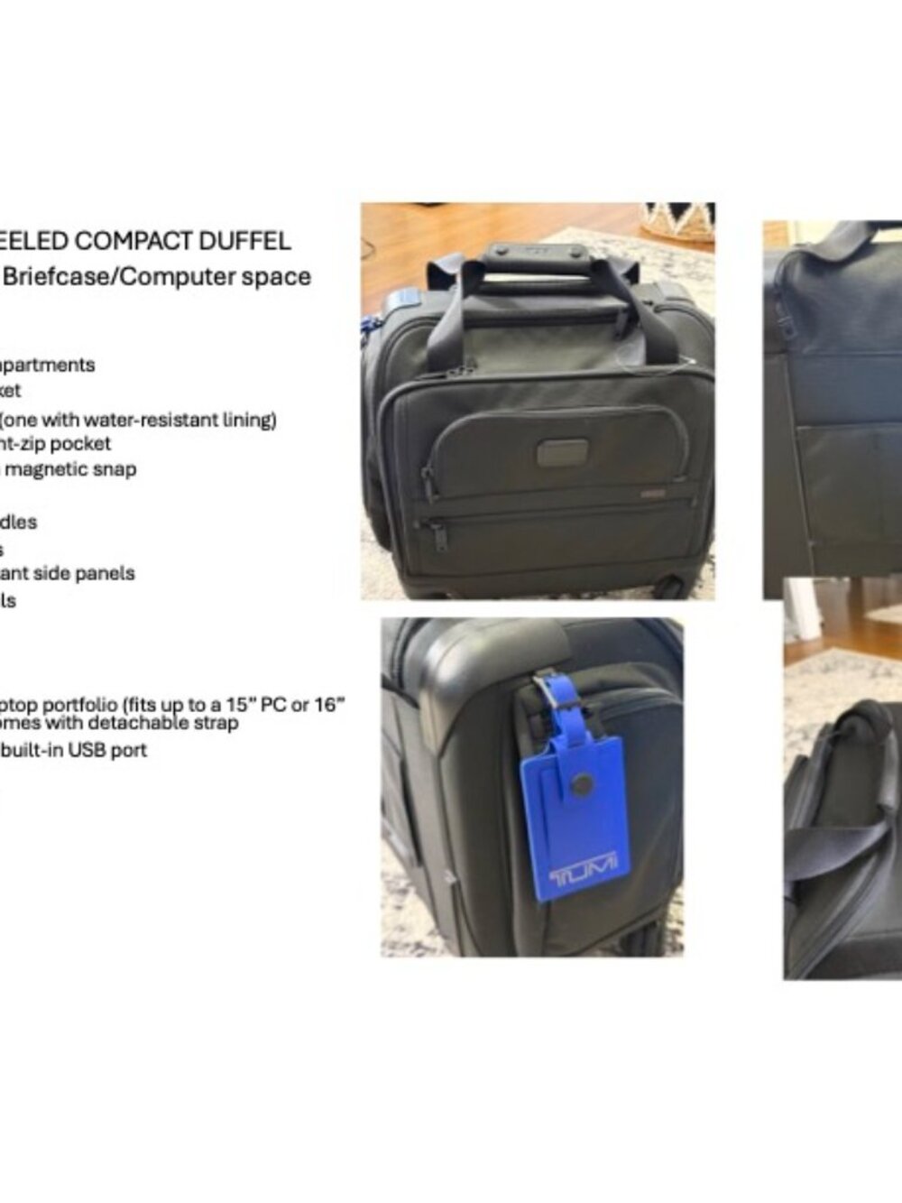 TUMI ALPHA 4 WHEELED COMPACT DUFFEL